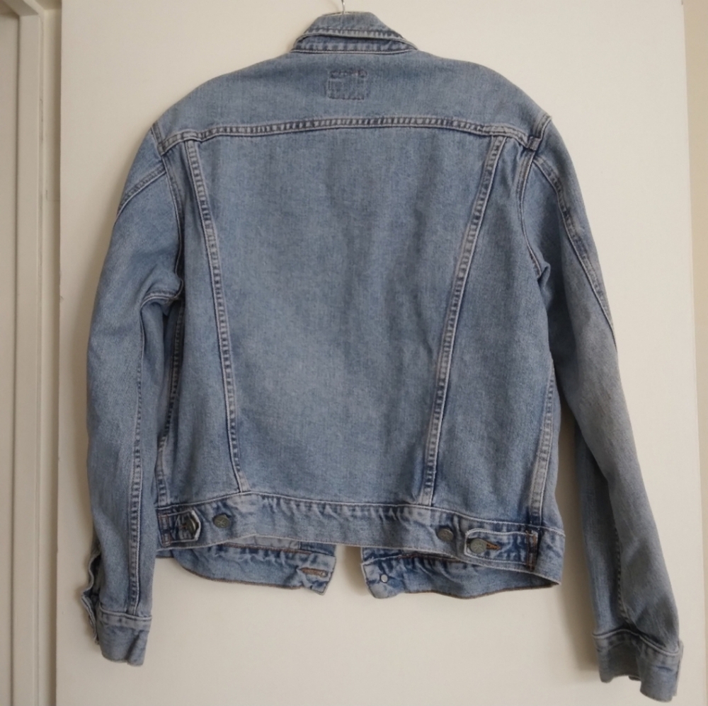 VTG 90s Women's Size Large Calvin Klein Jean Jacket Blue Pockets - Picture 2 of 8